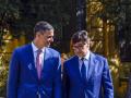 El presidente del Gobierno, Pedro Sánchez, y su homólogo catalán, Salvador Illa, en la Conferencia de Presidentes