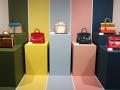 (FILES) This photograph shows Hermes Birkin bags on display during a press preview of the Luxury Week at Christie's, in New York City on June 4, 2021. Auction house Sotheby's said on June 5, 2025, that the first Birkin bag that was designed by French luxury brand Hermes for actress Jane Birkin in 1984, will be auctioned in Paris on July 10, 2025. (Photo by Cindy Ord / GETTY IMAGES NORTH AMERICA / AFP)