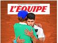 En su portada en papel, L'Equipe se limita a resaltar la duración de la final más larga de la historia, sin hacer referencia al vencedor