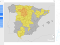 Mapa de avisos de la Aemet