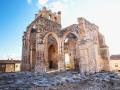 Las ruinas de la iglesia de Santa Eulalia, en Palenzuela, Palencia