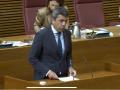 Carlos Mazón, durante su intervención en las Cortes Valencianas.