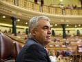 El secretario de Organización del PSOE, Santos Cerdán, durante una sesión plenaria en el Congreso de los Diputados