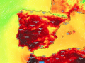 Mapa de temperaturas para el próximo miércoles