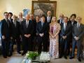 Javier Milei en un encuentro con empresarios en Madrid