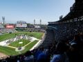 El mensaje de León XIV en las pantallas gigantes del estadio de beisbol de los White Sox
