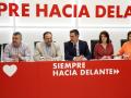 Pedro Sánchez con Santos Cerdán y José Luis Ábalos