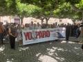 Concentración celebrada frente a la Diputación de Zamora durante los cinco minutos de parón