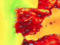 Mapa de temperaturas para el próximo viernes