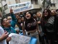 Seguidores de la expresidenta argentina Cristina Fernández se manifiesta en Buenos Aires