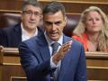 El presidente del Gobierno, Pedro Sánchez, interviene durante una sesión de control al Gobierno