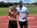 Paul Pogba junto al futbolista Juan Arango