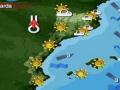 Imagen de archivo de un mapa de los 'países catalanes' en un informativo de tv3