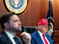 El presidente de Estados Unidos, Donald Trump, junto al vicepresidente norteamericano, J.D. Vance