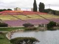 Bandera republicana en el Parque de las Cruces de Aluche