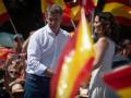 Alberto Núñez Feijóo e Isabel Díaz Ayuso durante una manifestación del PP