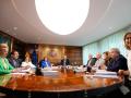 Los magistrados del Tribunal Constitucional, durante la deliberación sobre la ley de la amnistía