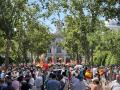 Unas 10.000 personas protestan contra la reforma de la Justicia en la madrileña sede del Tribunal Supremo, situada en la Plaza de la Villa de París