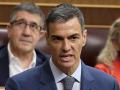 El presidente del Gobierno, Pedro Sánchez, interviene durante una sesión de control al Gobierno