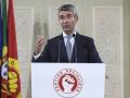 El nuevo secretario general del Partido Socialista (PS), José Luis Carneiro, pronuncia su discurso de victoria