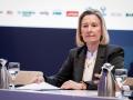 La secretaria de Estado de Defensa, María Amparo Valcarce García, durante la jornada ‘Seguridad y Defensa ante el nuevo orden mundial’ de Europa Press, en el Auditorio CESEDEN, a 30 de junio de 2025, en Madrid (España)