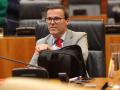 El socialista Miguel Ángel Gallardo, durante el debate sobre el Estado de la Región de Extremadura, en la Asamblea de Extremadura