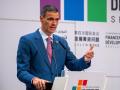 El presidente del Gobierno, Pedro Sánchez, en la cumbre de la ONU en Sevilla