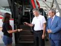 El consejero de Movilidad y Transformación Digital, José Luis Sanz Merino, este lunes, en la estación de autobuses de Segovia
