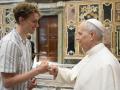 El Papa León XIV durante una audiencia este sábado con jóvenes de la diócesis de Copenhague, en el Vaticano