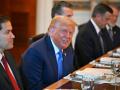 El presidente de Estados Unidos, Donald Trump, durante su cena con Netanyahu
