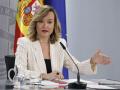 La ministra portavoz, Pilar Alegría, durante la rueda de prensa posterior al Consejo de Ministros