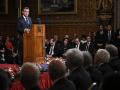 Macron, durante su visita al Reino Unido