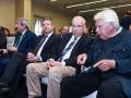 El presidente de Castilla-La Mancha, Emiliano García-Page; el ex vicepresidente del Gobierno Alfonso Guerra y el expresidente del Gobierno Felipe González