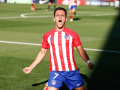 Diego Bri celebra un gol con el filial del Atlético