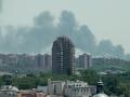 Un incendio de pastos en la Cañada Real de Madrid provoca una intensa humareda