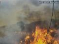 Imagen aérea del incendio declarado en Ibi, Alicante