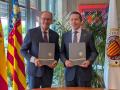 Imagen de la firma entre la Universidad Politécnica de Valencia y la Universidad Estatal de Nueva York en Albany
