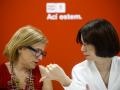 Imagen de archivo de Diana Morant y Pilar Bernabé en un acto del PSPV-PSOE