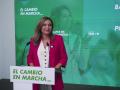 La vicesecretaria general del PSOE andaluz, María Márquez, este martes en rueda de prensa
