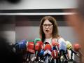La exmilitante socialista Leire Díez durante una rueda de prensa