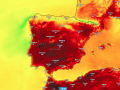 Mapa de temperaturas para este martes