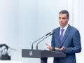 Imagen de archivo de Pedro Sánchez durante su rueda de prensa antes de terminar el curso político