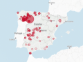Mapa interactivo de los incendios activos en España