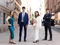 Júlia Laguna (i), Albert Gimó, Belén Luengo y Gonzalo Plaza cursarán estudios de posgrado en el extranjero, todos ellos relacionados con el desarrollo de la inteligencia artificial