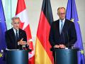 Mark Carney, primer ministro de Canadá y el canciller alemán Friedrich Merz