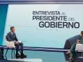 Pedro Sánchez durante su entrevista en TVE, la primera en un año