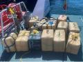 Fardos de hachís intervenidos en aguas del estrecho de Gibraltar