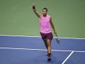 Carlos Alcaraz celebra un punto durante la final del US Open 2025
