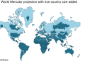 Tamaño real de los países