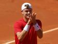 Holger Rune celebra su victoria sobre el español Pablo Carreño